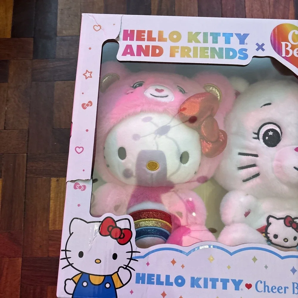 Hello‎ Kitty And Friends X Care Bears Cheer Bear Collectible Plush 2 Pack